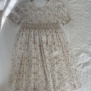Floral Cream and Gold Kids Dress. Gorgeous! LVLI & Me